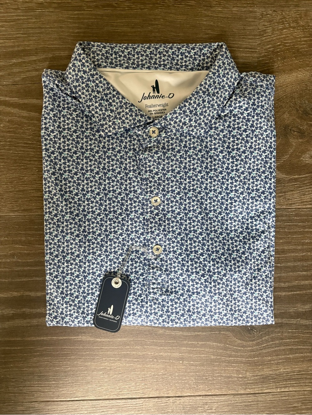 Johnnie-O Men’s Clover Polo Golf Shirt - Size Large NEW!